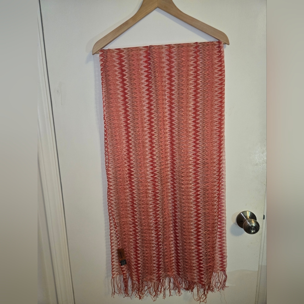 Missoni Red Zigzag Pencil Scarf